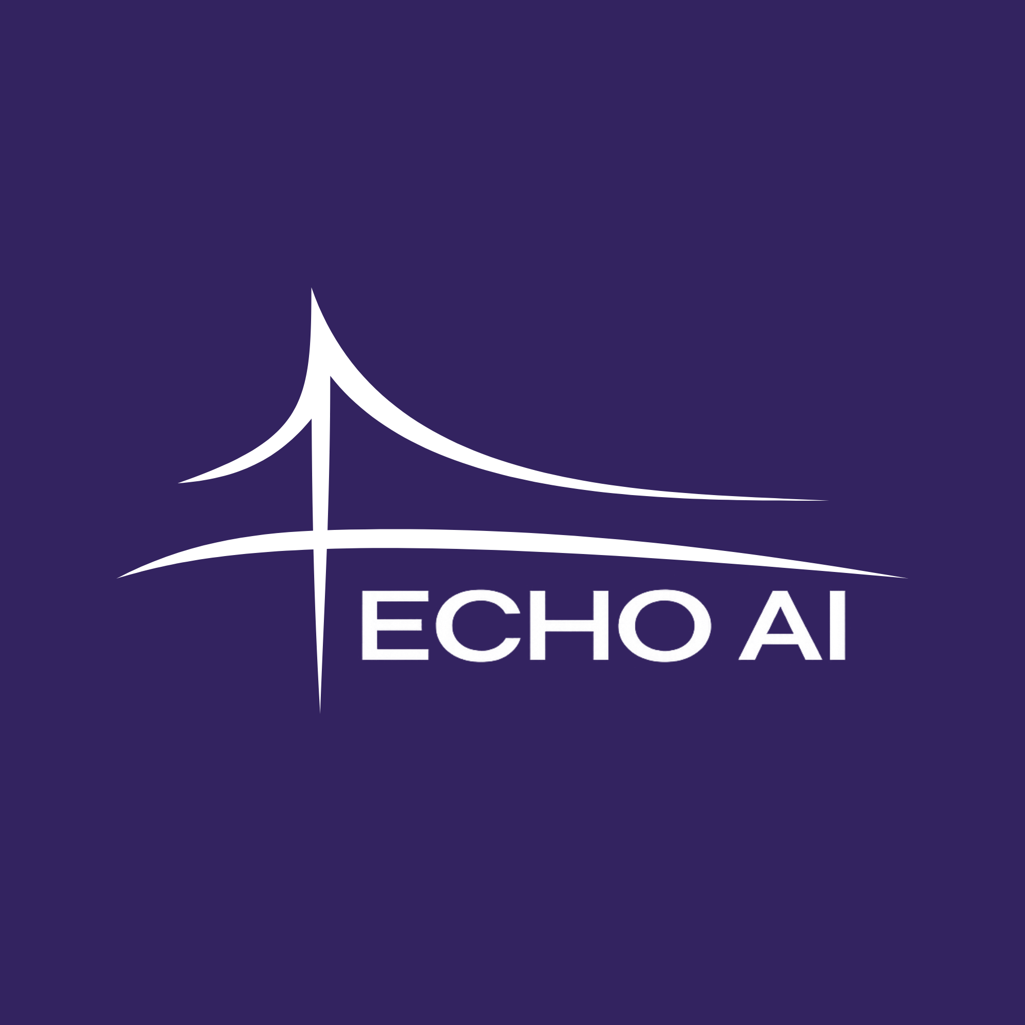 ECHO AI — Logo mov complet